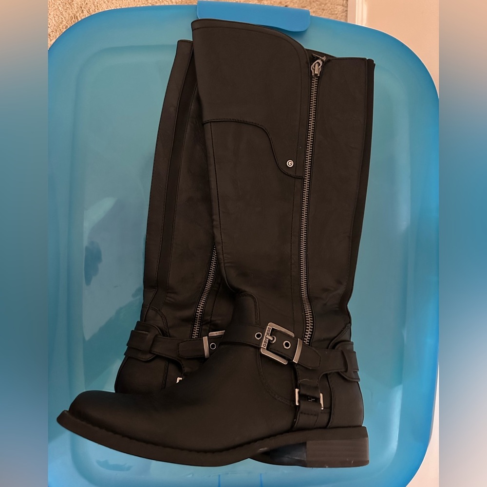 G by Guess Black Over the Knee Boots